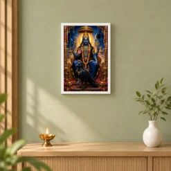 Shani Dev Grand Festival Flower Decoration Photo Frame 14 Shani Dev Grand Festival Flower Decoration Photo Frame — white frame distant wall