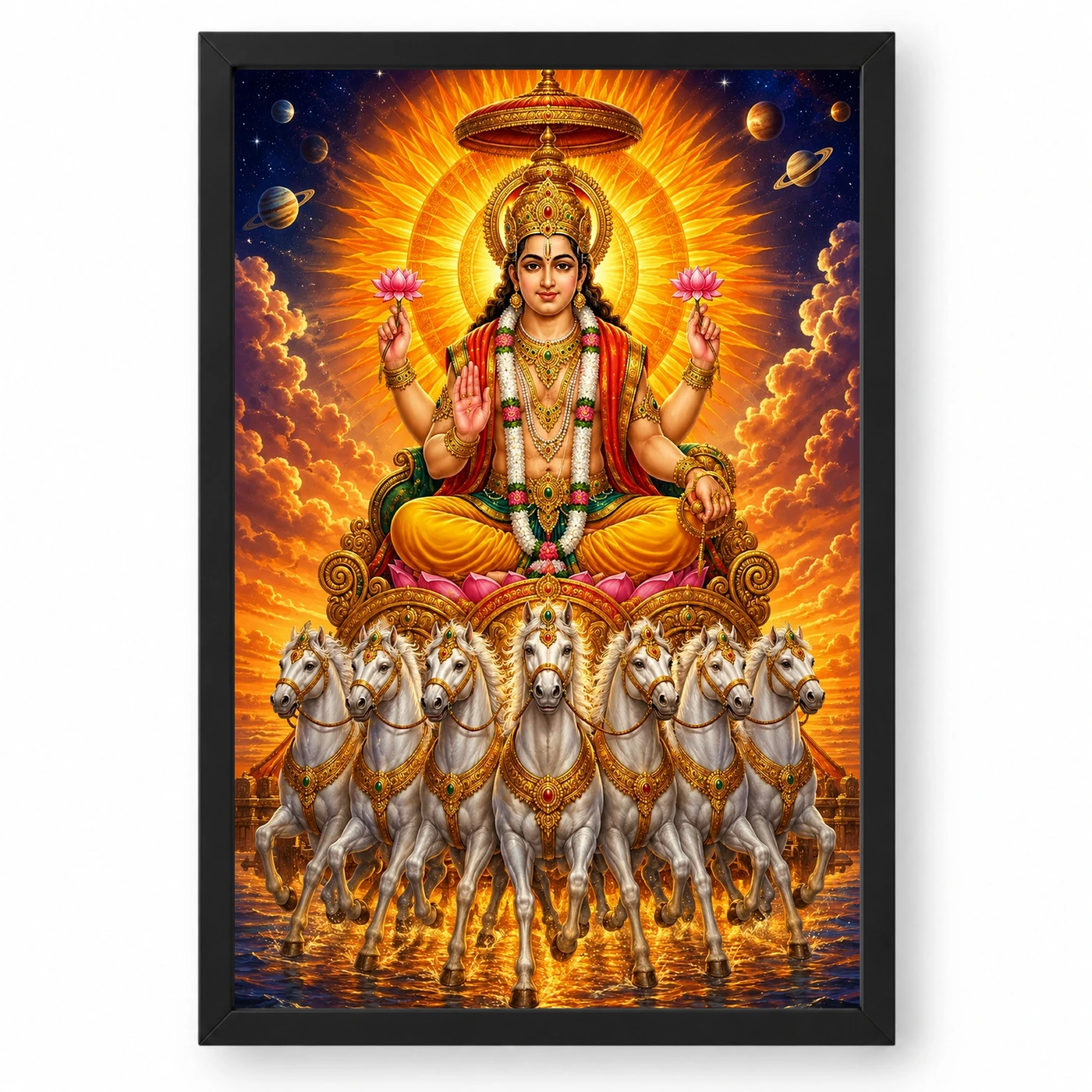 Surya Dev Cosmic Celestial Aura Photo Frame 1 Surya Dev Cosmic Celestial Aura Photo Frame — black frame clean