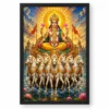 Surya Dev Peaceful Home Mandir Composition Photo Frame — black frame clean
