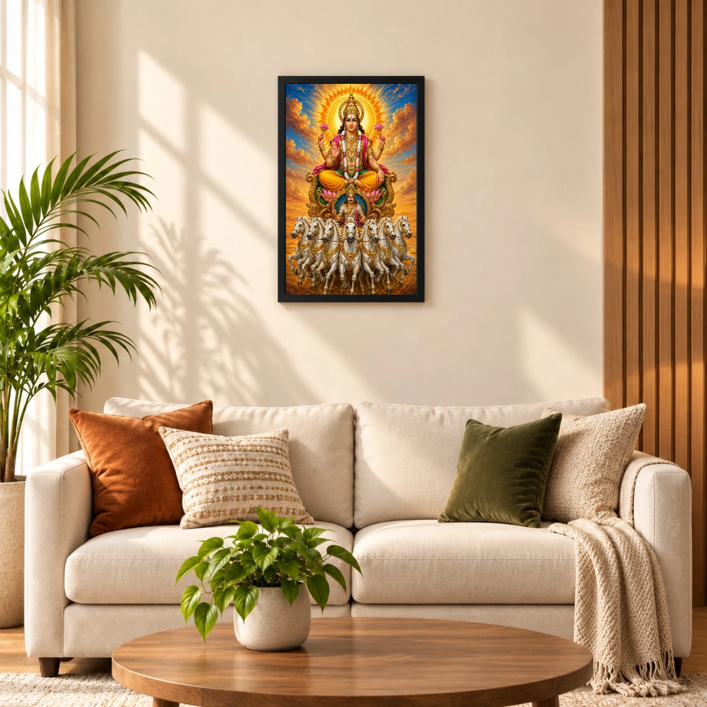 Surya Dev Vivid Premium Spiritual Poster Art Photo Frame 8 Surya Dev Vivid Premium Spiritual Poster Art Photo Frame — black frame sofa