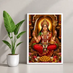 Santoshi Maa Grand Festival Flower Decoration Photo Frame 12 Santoshi Maa Grand Festival Flower Decoration Photo Frame — white frame console