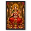 Santoshi Maa Heritage Temple Architecture Backdrop Photo Frame — black frame clean