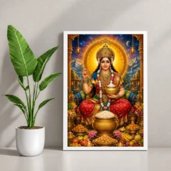 Annapurna Devi Cosmic Celestial Aura Photo Frame 12 Annapurna Devi Cosmic Celestial Aura Photo Frame — white frame console