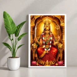 Tulja Bhavani Ornate Golden Temple Darshan Photo Frame 12 Tulja Bhavani Ornate Golden Temple Darshan Photo Frame — white frame console