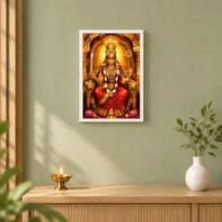 Tulja Bhavani Ornate Golden Temple Darshan Photo Frame 14 Tulja Bhavani Ornate Golden Temple Darshan Photo Frame — white frame distant wall