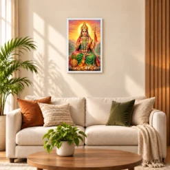 Renuka Yellamma Serene Sunrise Blessing Photo Frame — white frame sofa