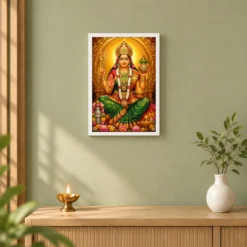 Renuka Yellamma Peaceful Home Mandir Composition Photo Frame 14 Renuka Yellamma Peaceful Home Mandir Composition Photo Frame — white frame distant wall