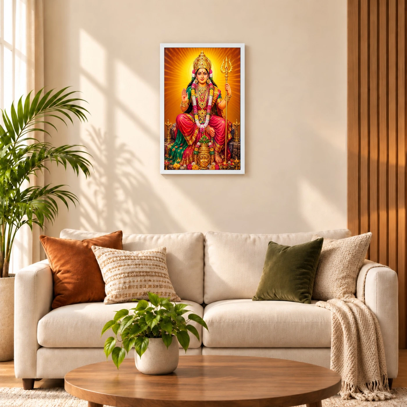 Renuka Yellamma Vivid Premium Spiritual Poster Art Photo Frame 9 Renuka Yellamma Vivid Premium Spiritual Poster Art Photo Frame — white frame sofa