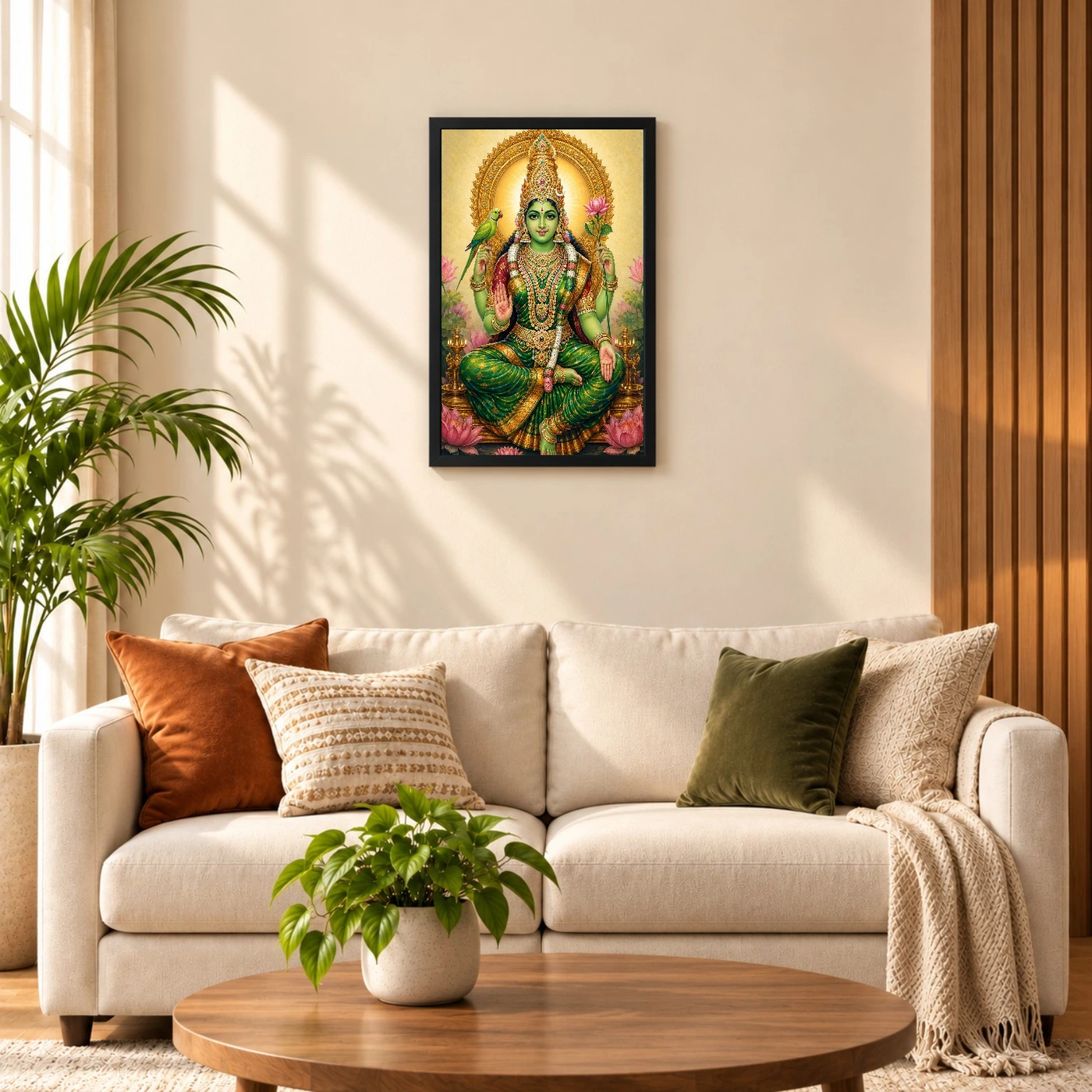 Meenakshi Amman Traditional Indian Miniature-Inspired Devotional Art Photo Frame 8 Meenakshi Amman Traditional Indian Miniature-Inspired Devotional Art Photo Frame — black frame sofa