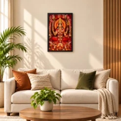 Kamakhya Devi Grand Festival Flower Decoration Photo Frame — black frame sofa