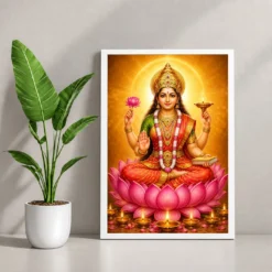 Gayatri Devi Lotus And Diya Radiance Photo Frame 12 Gayatri Devi Lotus And Diya Radiance Photo Frame — white frame console
