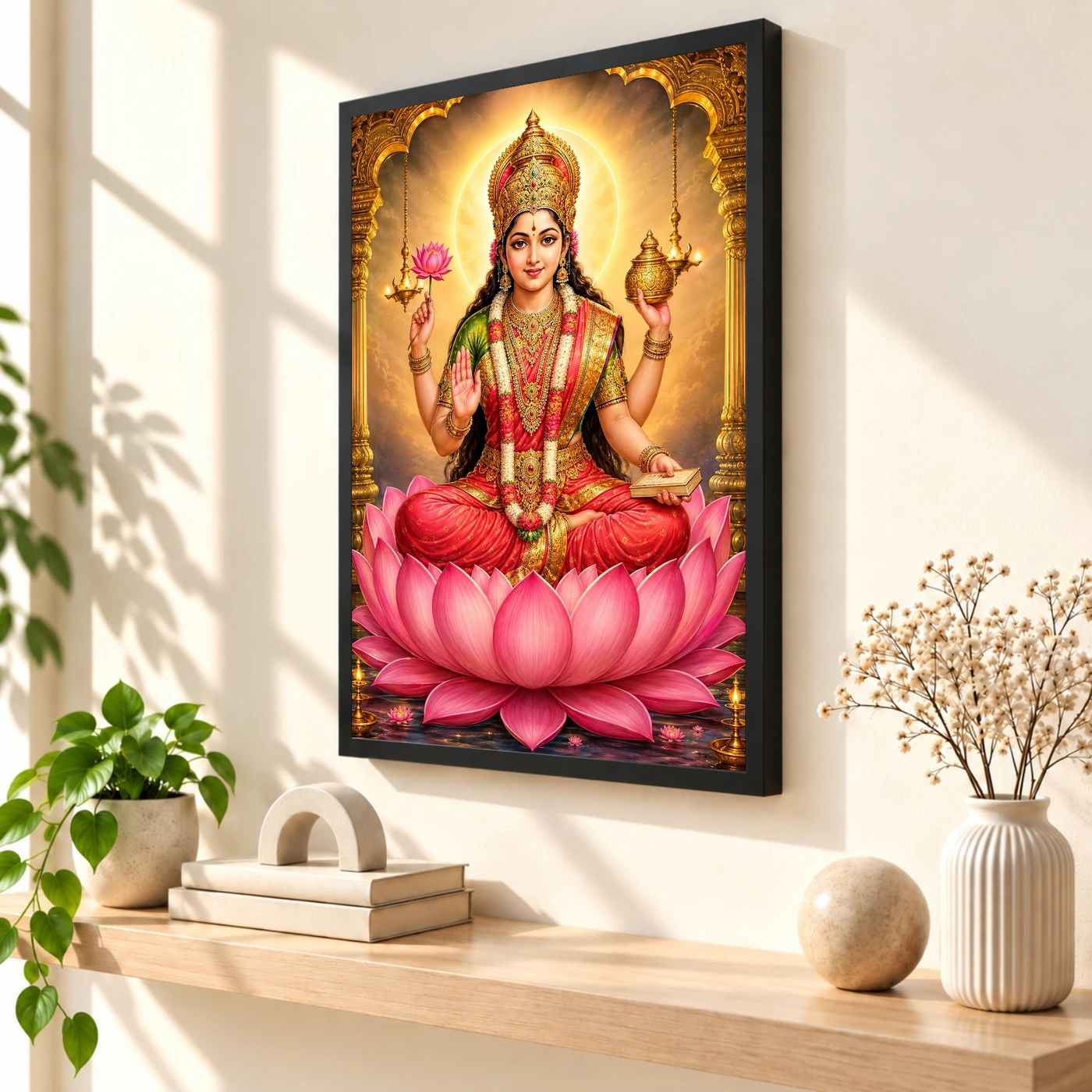 Gayatri Devi Heritage Temple Architecture Backdrop Photo Frame 2 Gayatri Devi Heritage Temple Architecture Backdrop Photo Frame — black frame console