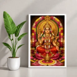 Mookambika Devi Grand Festival Flower Decoration Photo Frame 12 Mookambika Devi Grand Festival Flower Decoration Photo Frame — white frame console