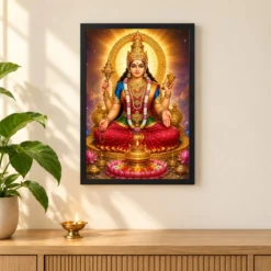 Mookambika Devi Cosmic Celestial Aura Photo Frame 11 Mookambika Devi Cosmic Celestial Aura Photo Frame — black frame pooja shelf