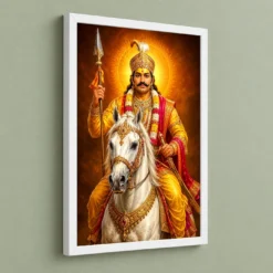Khandoba Royal Jewel-Toned Portrait Photo Frame 13 Khandoba Royal Jewel-Toned Portrait Photo Frame — white frame angled wall