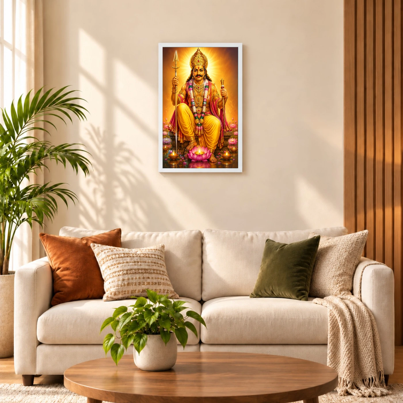 Khandoba Lotus And Diya Radiance Photo Frame 9 Khandoba Lotus And Diya Radiance Photo Frame — white frame sofa