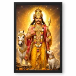 Khandoba Cosmic Celestial Aura Photo Frame — black frame clean