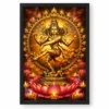 Nataraja Lotus And Diya Radiance Photo Frame — black frame clean