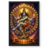 Nataraja Cosmic Celestial Aura Photo Frame — black frame clean