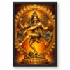 Nataraja Vivid Premium Spiritual Poster Art Photo Frame — black frame clean