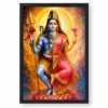 Ardhanarishvara Cosmic Celestial Aura Photo Frame — black frame clean