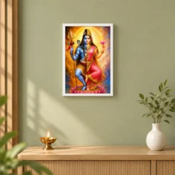 Ardhanarishvara Cosmic Celestial Aura Photo Frame 14 Ardhanarishvara Cosmic Celestial Aura Photo Frame — white frame distant wall