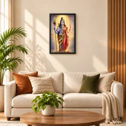 Ardhanarishvara Peaceful Home Mandir Composition Photo Frame — black frame sofa