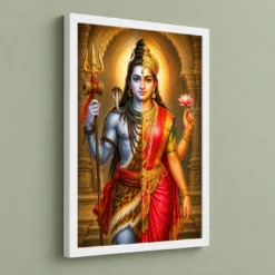 Ardhanarishvara Heritage Temple Architecture Backdrop Photo Frame 13 Ardhanarishvara Heritage Temple Architecture Backdrop Photo Frame — white frame angled wall