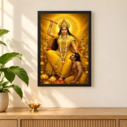 Baglamukhi Devi Royal Jewel-Toned Portrait Photo Frame 11 Baglamukhi Devi Royal Jewel-Toned Portrait Photo Frame — black frame pooja shelf