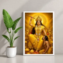 Baglamukhi Devi Royal Jewel-Toned Portrait Photo Frame 12 Baglamukhi Devi Royal Jewel-Toned Portrait Photo Frame — white frame console