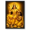 Baglamukhi Devi Lotus And Diya Radiance Photo Frame — black frame clean