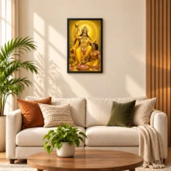 Baglamukhi Devi Traditional Indian Miniature-Inspired Devotional Art Photo Frame 16 Baglamukhi Devi Traditional Indian Miniature-Inspired Devotional Art Photo Frame — black frame sofa