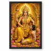 Baglamukhi Devi Heritage Temple Architecture Backdrop Photo Frame — black frame clean