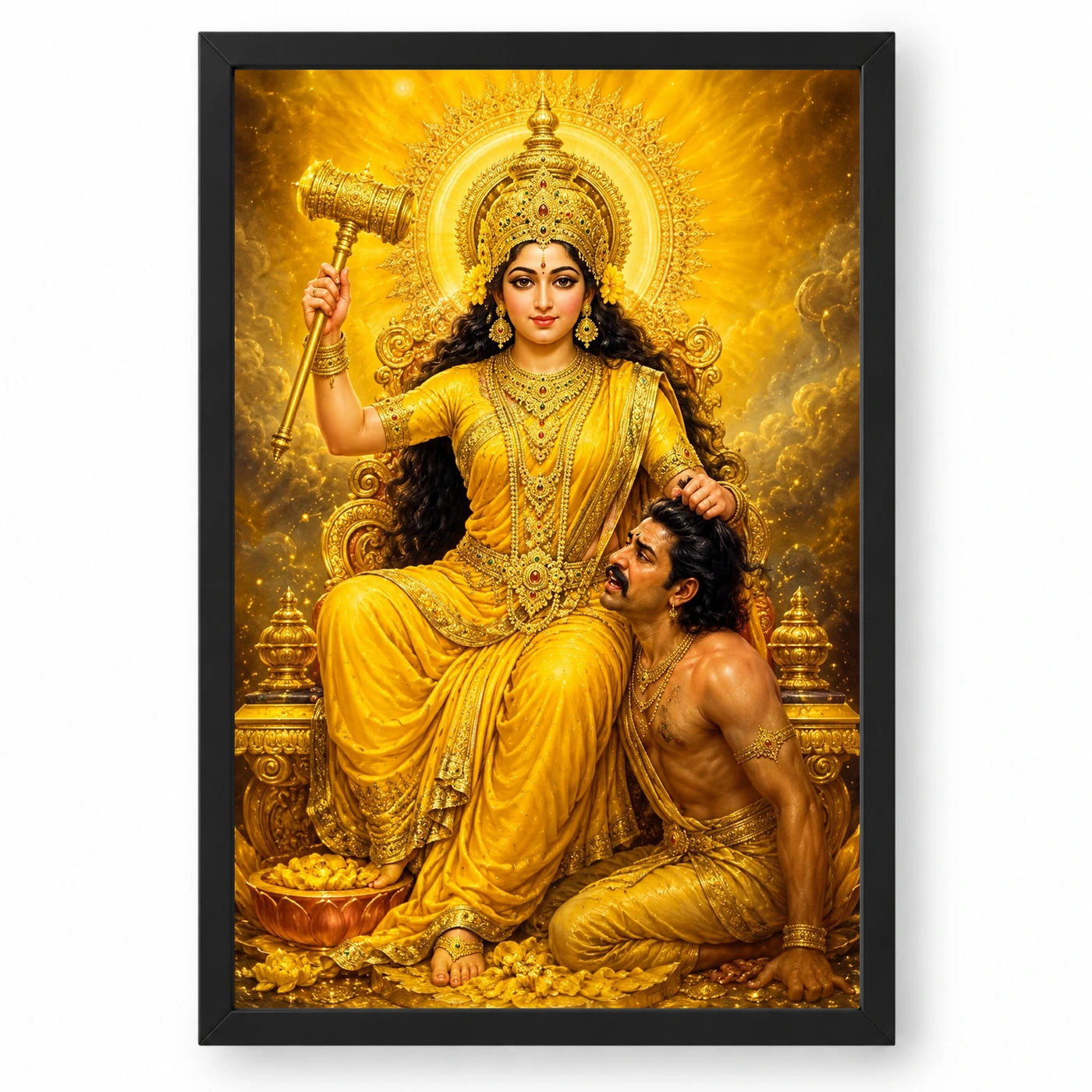 Baglamukhi Devi Vivid Premium Spiritual Poster Art Photo Frame 1 Baglamukhi Devi Vivid Premium Spiritual Poster Art Photo Frame — black frame clean