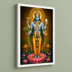 Dhanvantari Royal Jewel-Toned Portrait Photo Frame 13 Dhanvantari Royal Jewel-Toned Portrait Photo Frame — white frame angled wall