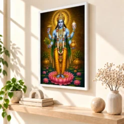 Dhanvantari Royal Jewel-Toned Portrait Photo Frame 15 Dhanvantari Royal Jewel-Toned Portrait Photo Frame — white frame warm console