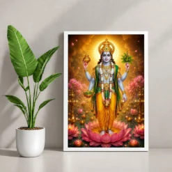 Dhanvantari Lotus And Diya Radiance Photo Frame 12 Dhanvantari Lotus And Diya Radiance Photo Frame — white frame console