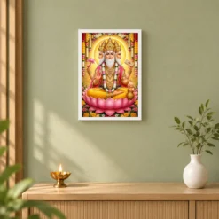 Brahma Dev Grand Festival Flower Decoration Photo Frame 14 Brahma Dev Grand Festival Flower Decoration Photo Frame — white frame distant wall