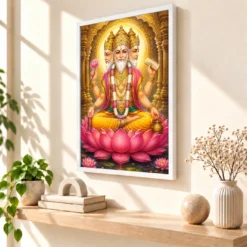 Brahma Dev Heritage Temple Architecture Backdrop Photo Frame 15 Brahma Dev Heritage Temple Architecture Backdrop Photo Frame — white frame warm console