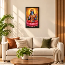 Kali Maa Royal Jewel-Toned Portrait Photo Frame — black frame sofa