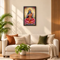 Kali Maa Traditional Indian Miniature-Inspired Devotional Art Photo Frame 16 Kali Maa Traditional Indian Miniature-Inspired Devotional Art Photo Frame — black frame sofa