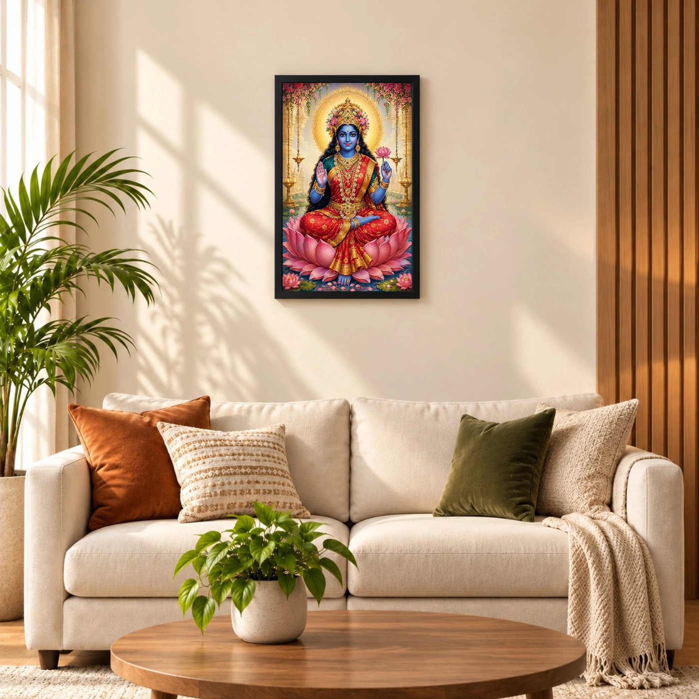 Kali Maa Traditional Indian Miniature-Inspired Devotional Art Photo Frame 8 Kali Maa Traditional Indian Miniature-Inspired Devotional Art Photo Frame — black frame sofa