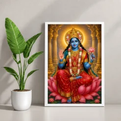 Kali Maa Heritage Temple Architecture Backdrop Photo Frame — white frame console