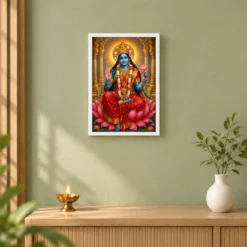 Kali Maa Heritage Temple Architecture Backdrop Photo Frame — white frame distant wall