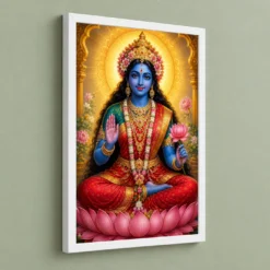 Kali Maa Vivid Premium Spiritual Poster Art Photo Frame 13 Kali Maa Vivid Premium Spiritual Poster Art Photo Frame — white frame angled wall
