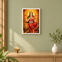 Vaishno Devi Royal Jewel-Toned Portrait Photo Frame 14 Vaishno Devi Royal Jewel-Toned Portrait Photo Frame — white frame distant wall