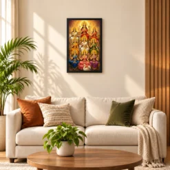 Navdurga Royal Jewel-Toned Portrait Photo Frame — black frame sofa