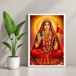 Rani Sati Dadi Royal Jewel-Toned Portrait Photo Frame 12 Rani Sati Dadi Royal Jewel-Toned Portrait Photo Frame — white frame console