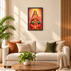 Rani Sati Dadi Lotus And Diya Radiance Photo Frame — black frame sofa