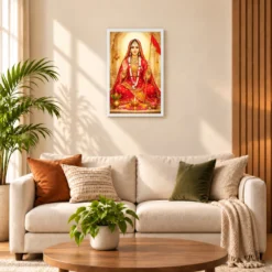 Rani Sati Dadi Heritage Temple Architecture Backdrop Photo Frame — white frame sofa